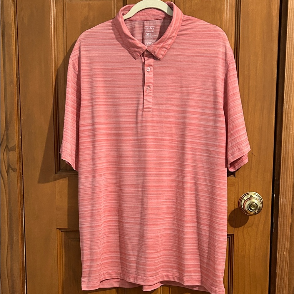 Berkley and Jensen  Men's Striped  Polo Shirt